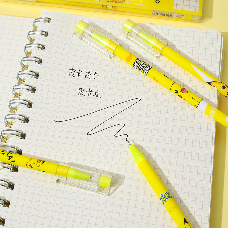 ⚡ปากกาลบได้⚡ลายพิคาชู CHU📌คละลาย⚡ไส้สีดำ 0.5 ราคา 3 บาท/ด้าม✔️พร้อมส่งOhwowshop หลากสี ปากกาลบได้ เครื่องเขียน