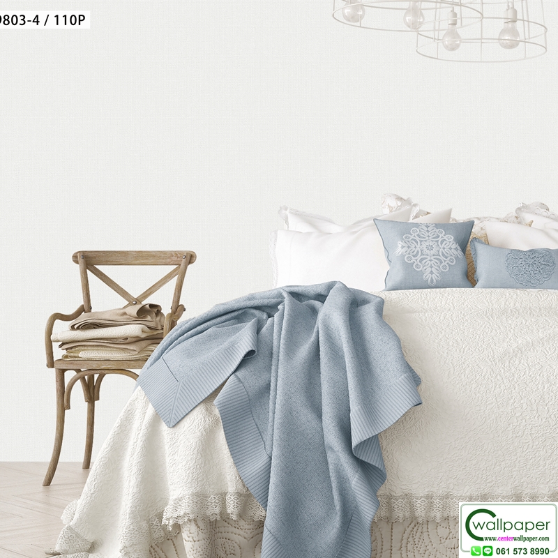 วอลเปเปอร์บ้านสีเขียวอมเทา No.9803-4