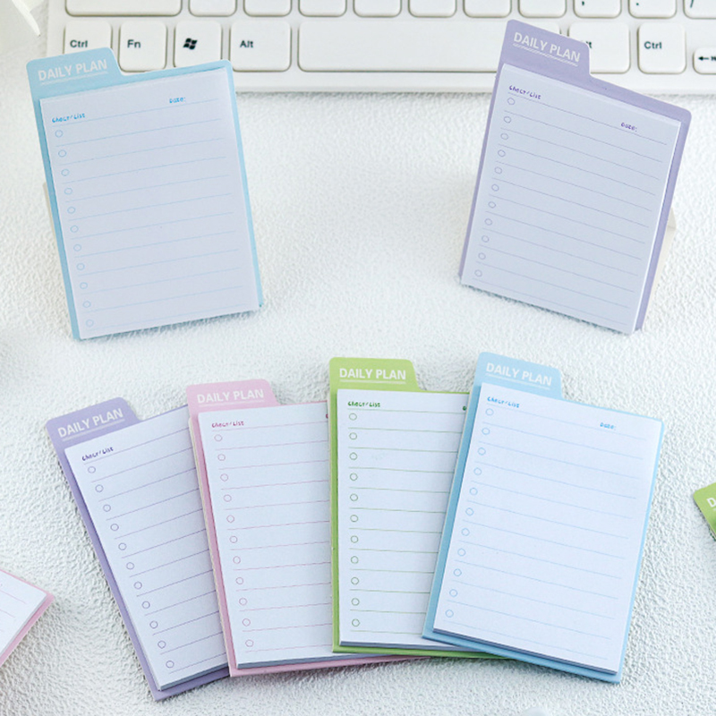 📋✨ กระดาษโน้ตกาวในตัว โน้ตตั้งโต๊ะ Daily Plan 🗓️ สีพาสเทล To Do List✅พร้อมส่งในไทย จดสะดวก หยิบใช้ง่าย