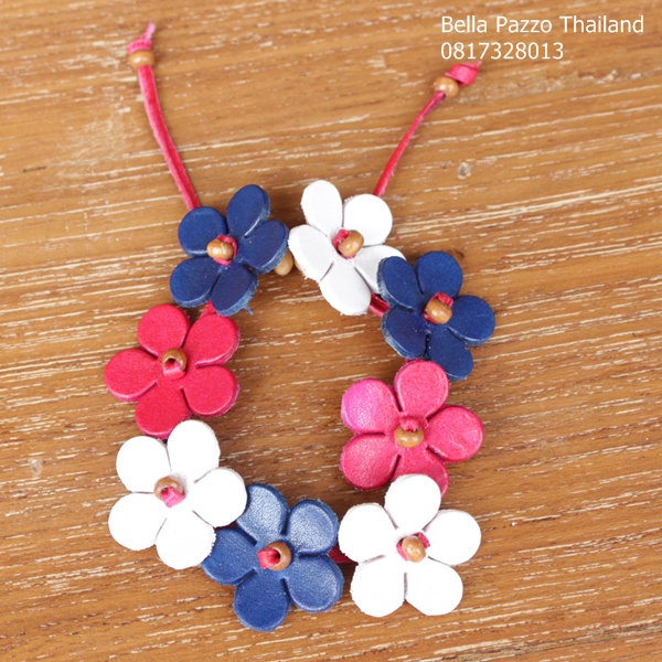 ข้อมือฝาบ๊วยใหญ่ เชียร์ทีมชาติไทย หนังแท้ทำมือ แฮนด์เมด