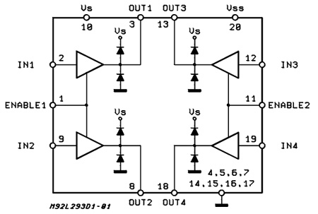 L293D Dual H-Bridge Motor Driver for DC Motor | ไอซีขับมอเตอร์กระแสตรง 2 ตัว