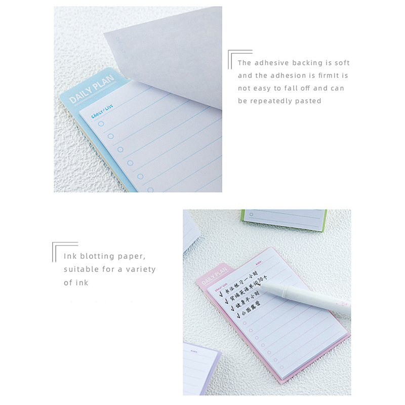 📋✨ กระดาษโน้ตกาวในตัว โน้ตตั้งโต๊ะ Daily Plan 🗓️ สีพาสเทล To Do List✅พร้อมส่งในไทย จดสะดวก หยิบใช้ง่าย