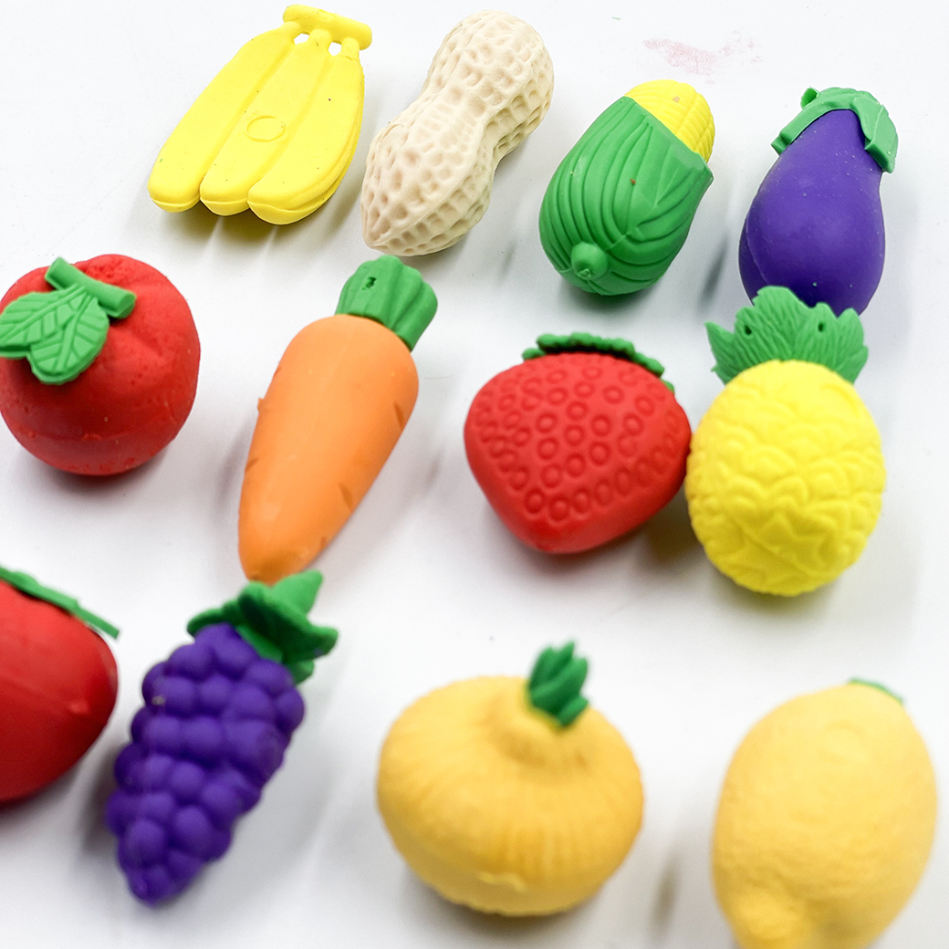 🍋🍓ยางลบจิ๋ว🍍🍆ยางลบรูปทรง🥬ผัก🍎ผลไม้🍔อาหารFast foodg📌เลือกลาย✅พร้อมส่งในไทย ยางลบ เครื่องเขียน ลบคำผิดดินสอ