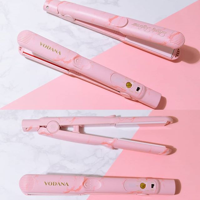 Vodana Velvet Bar Flat Iron 0.5" สี Pink Marble (New 2019)