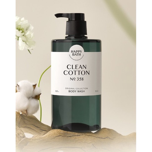 Happy Bath Body Wash 910 g. #No. 358 Clean Cotton