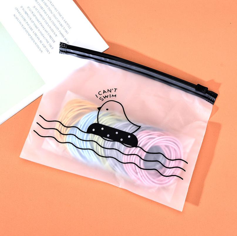 🐥ซองซิปพลาสติกขุ่น I can't swim ✔️พร้อมส่ง ( เลือกขนาด ) Ohwowshop ซองใส่เครื่องเขียน ซอง เครื่องเขียน กระเป๋า กระเป๋าดินสอ