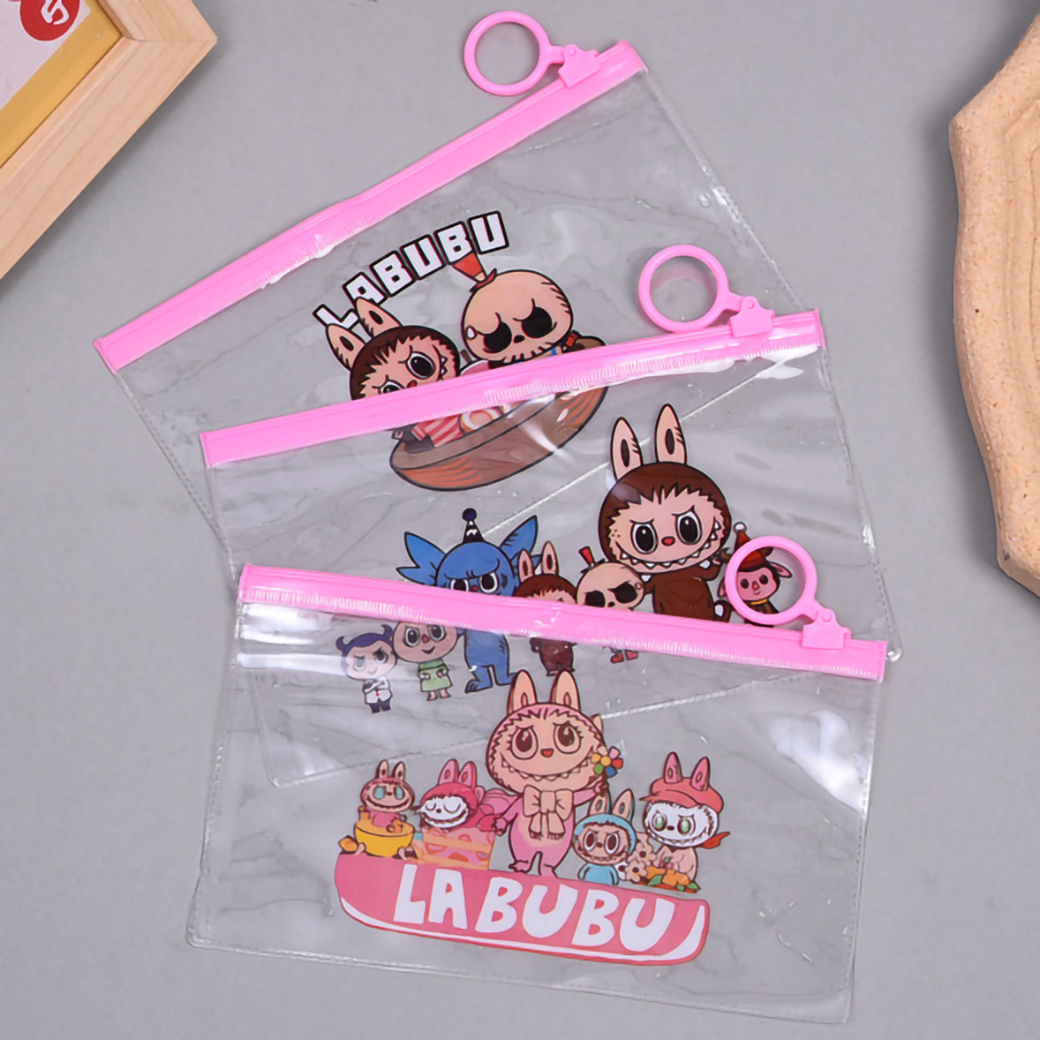 ⭐ซองซิปพลาสติกใส🎒ลายลาบูบู้ 9.5x17cm📌เลือกลาย✔️พร้อมส่งในไทย เครื่องเขียน กระเป๋า กระเป๋าดินสอ