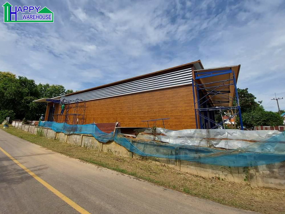โกดังสำเร็จรูป HW-H ขนาด 15x25x4 เมตรผนัง EPSหลังคา EPS