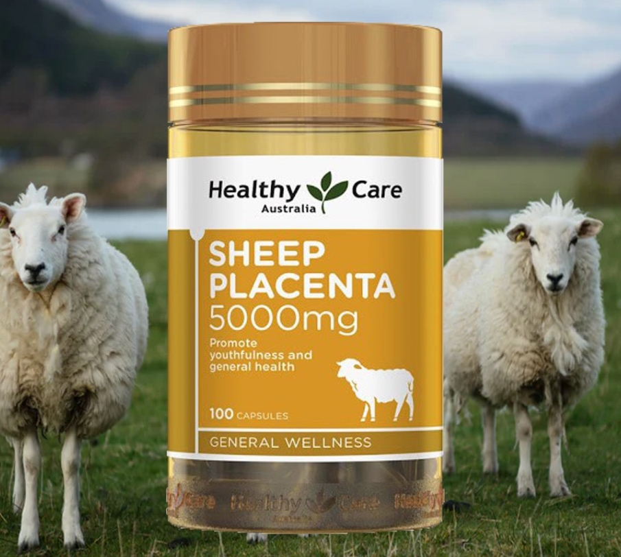 Healthy Care Sheep Placenta 5000 mg. 100 Capsules