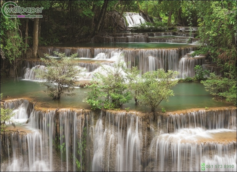 ภาพวิวสำเร็จรูป ภาพน้ำตกห้วยแม่ขมิ้น