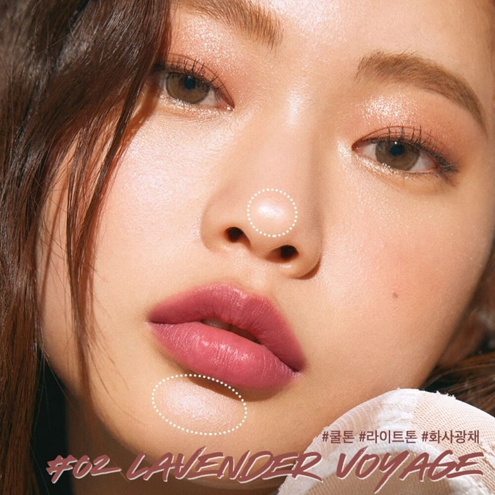 CLIO Prism Highlighter Duo 5.6 g. #02 Lavender Voyage สำหรับผิวโทนเย็นที่มีอันเดอร์โทนสีชมพู