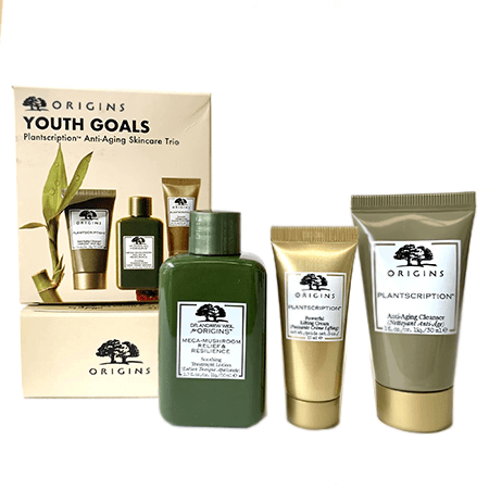 Origins Youth Goals Plantscription Anti-Aging Skincare Trio 3 Items