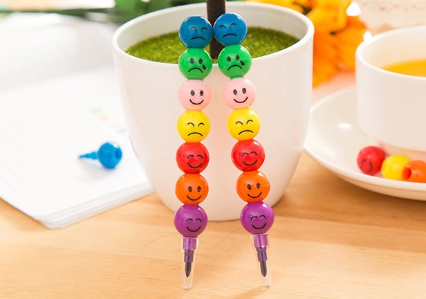 ดินสอสีเปลี่ยนไส้ ใบหน้าหลากหลายอารมณ์ แท่งละ 5 บาท Ohwowshop