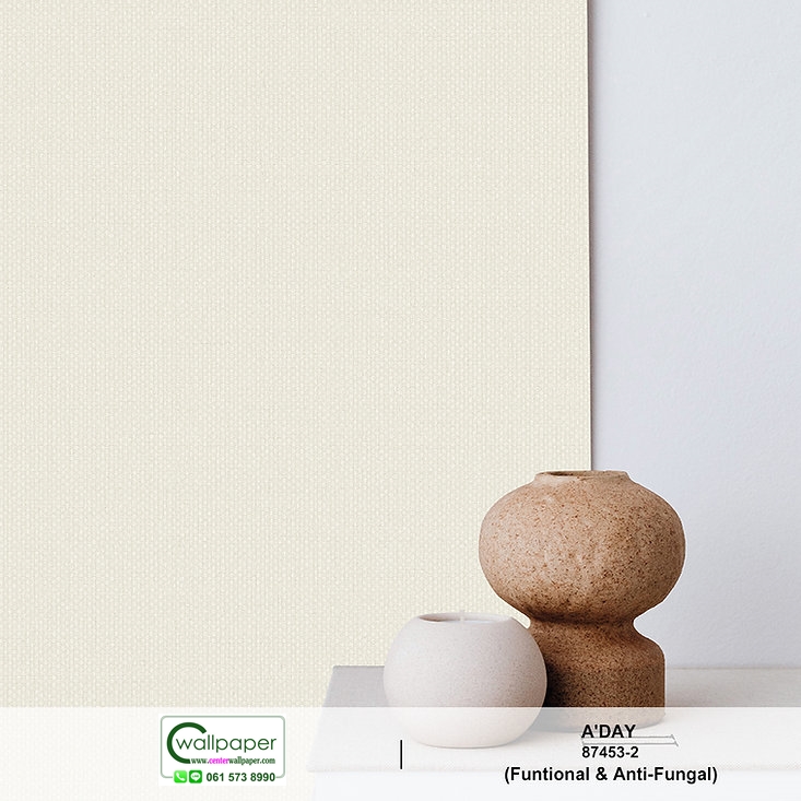 วอลเปเปอร์ลายผ้า สีเทาอ่อน No.87453-2