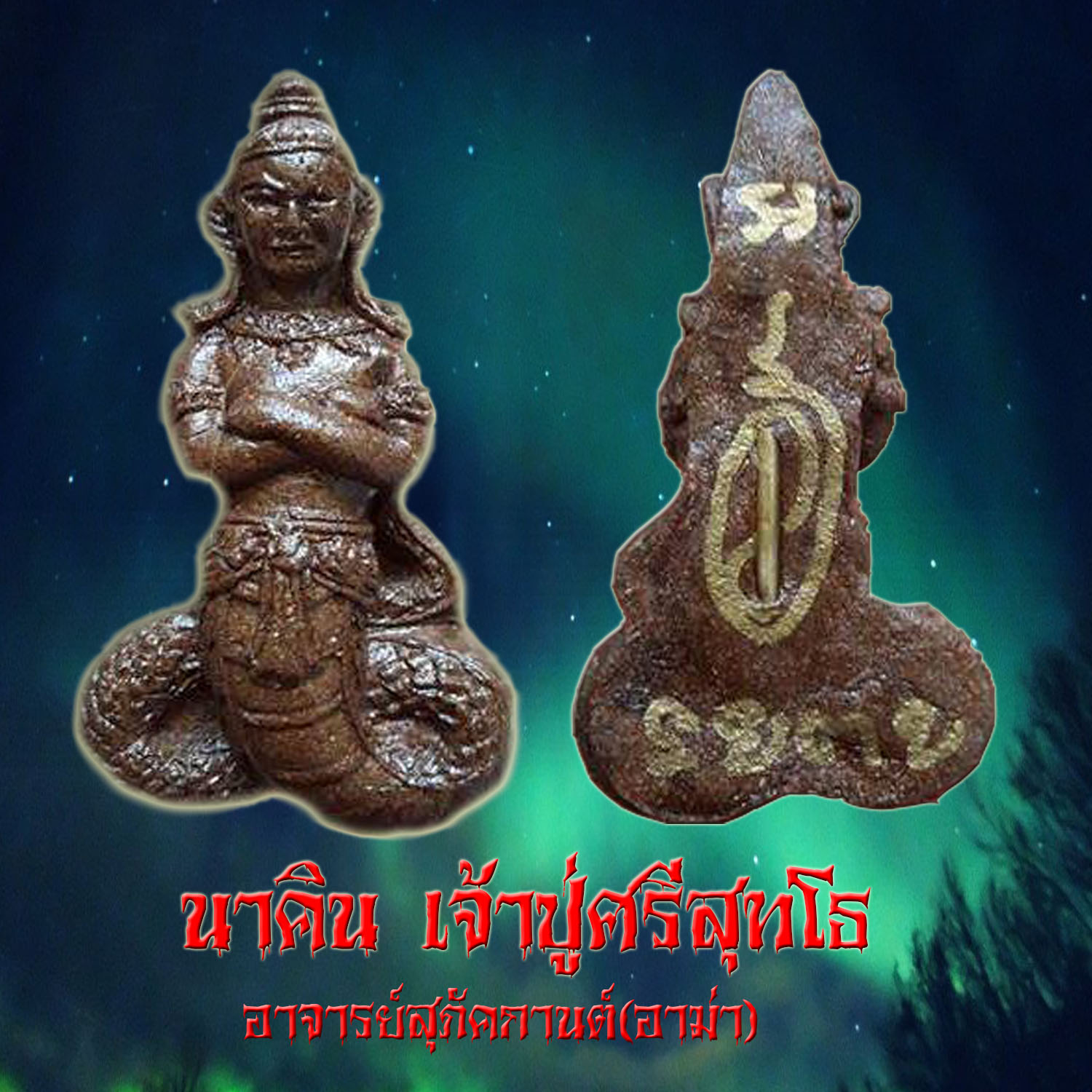 นาคิน เจ้าปู่ศรีสุทโธ อาจาย์สุภัคกานต์(อาม่า) สำนักปฎิบัติธรรมบ้านนากลาง