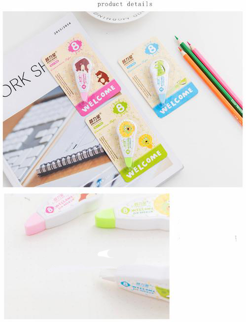 🔥เทปลบคำผิดลายการ์ตูนรวมสัตว์ 8m ✔️พร้อมส่ง (🎲คละลาย) เครื่องเขียน ราคาส่ง อุปกรณ์ลบคำผิด