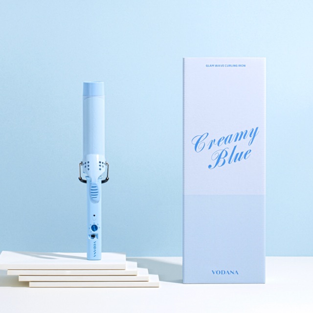 Vodana Glam Wave Curly Iron 36 mm. #Creamy Blue