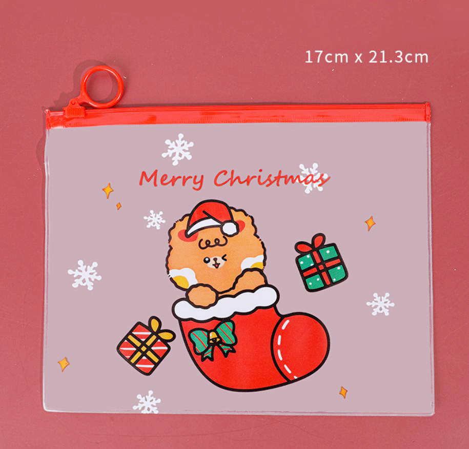 ซองใส่เครื่องเขียนลาย Merry Christmas A5 17x22.4 ชิ้นละ 4 บาท ✔️พร้อมส่ง (🎲คละลาย) Ohwowshop (Z27)