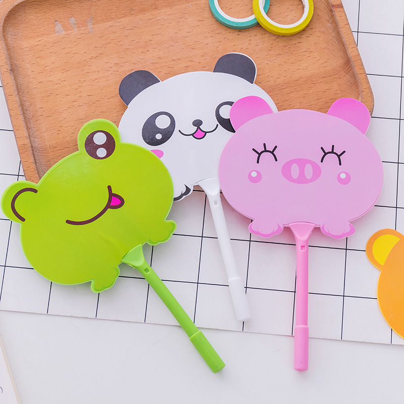 ปากกาพัดหน้าสัตว์ (ลูกลื่นน้ำเงิน) ด้ามละ 4 บาท ✔️พร้อมส่ง (🎲คละลาย) ปากกาเจล ปากกาแฟนซี