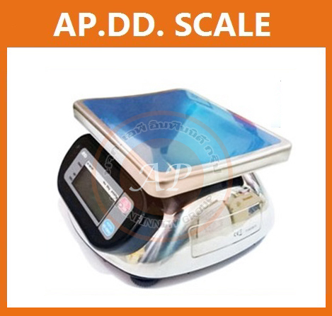 ตาชั่งดิจิตอล เครื่องชั่งดิจิตอล เครื่องชั่งกันน้ำ 30kg ความละเอียด20g AND SK-30KWP ขนาดจานชั่ง 23.2x19.2cm.