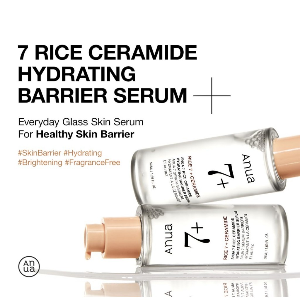 Anua Rice 7+ Ceramide Hydrating Barrier Serum 50 ml. (Exp. 10/2027)