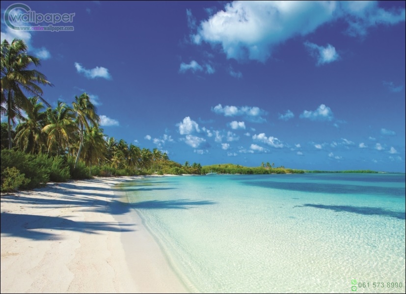 ภาพวิวสำเร็จรูป ภาพชายหาดน้ำทะเลใส