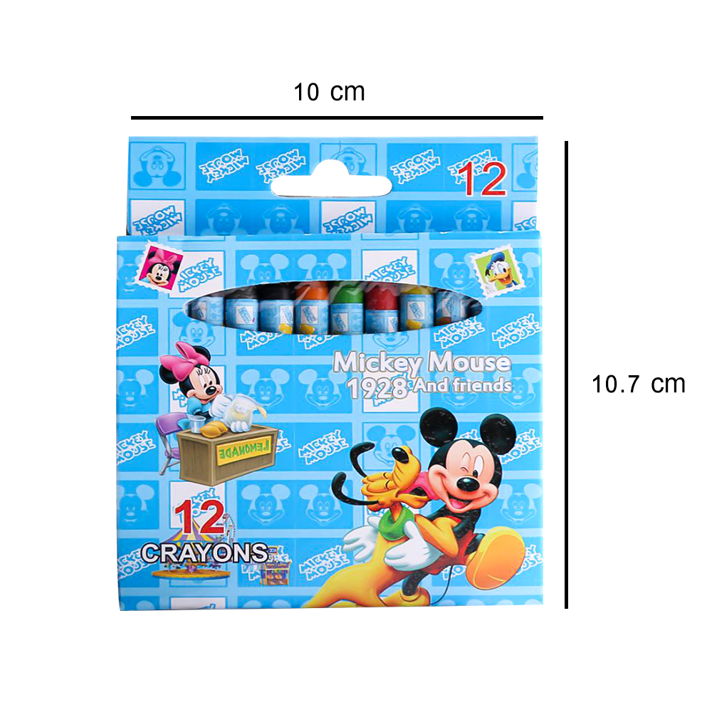 🌈✏สีเทียนใหญ่ 12 สี ลายการ์ตูน กล่องละ 12 บาท ✔️พร้อมส่ง (🎲สุ่มลาย) Ohwowshop สีเทียน ระบายสี