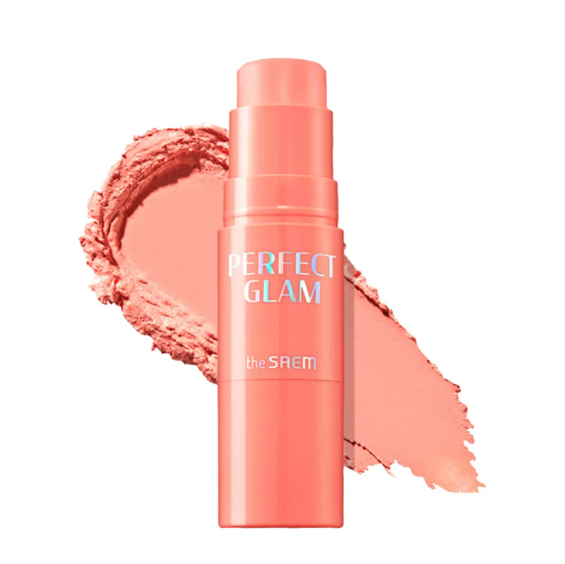 The Saem Perfect Glam Stick Blusher 6 g. #CR01 Apricot Milk