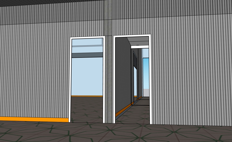 แบบก่อสร้างโกดังเก็บไม้ ออฟฟิศ และบ้านพักคนงานขนาดHW-H (23 x 18 x 7.9)