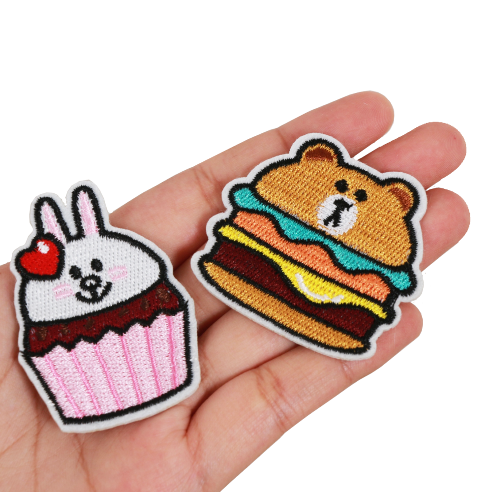 ตัวตัวรีดติดเสื้อหมีแฮมเบอร์เกอร์