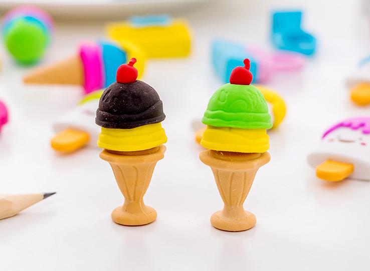 ยางลบไอศครีมโคนหลากสี ชิ้นละ 4บาท ✔️พร้อมส่ง (🎲สุ่มลาย) Ohwowshop