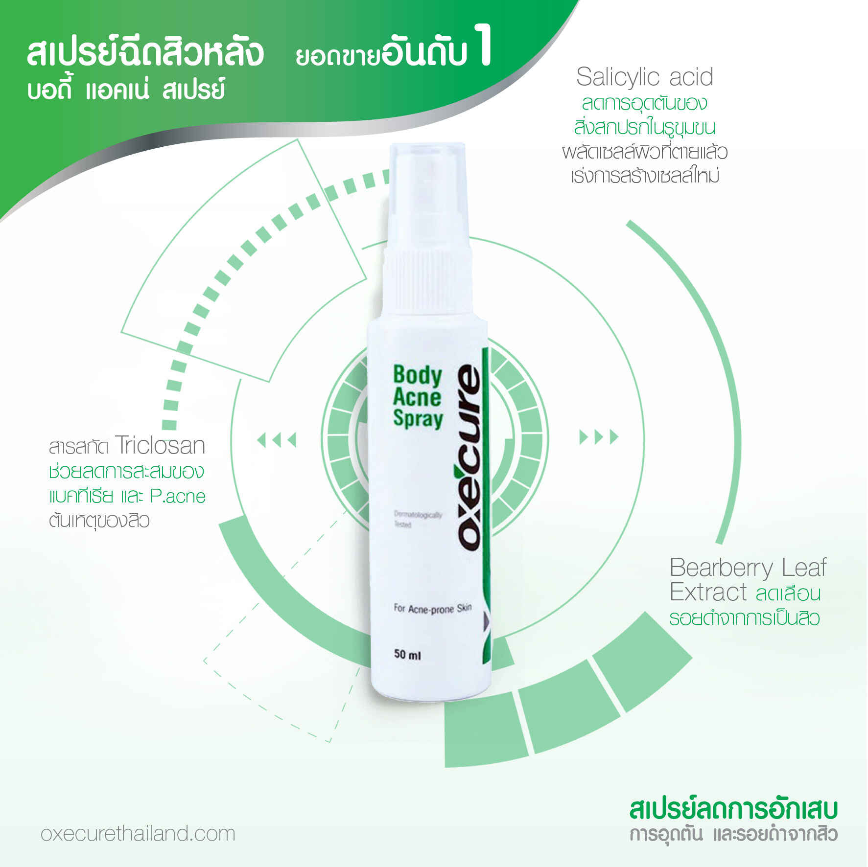 Oxecure Body Acne Spray 50 ml.