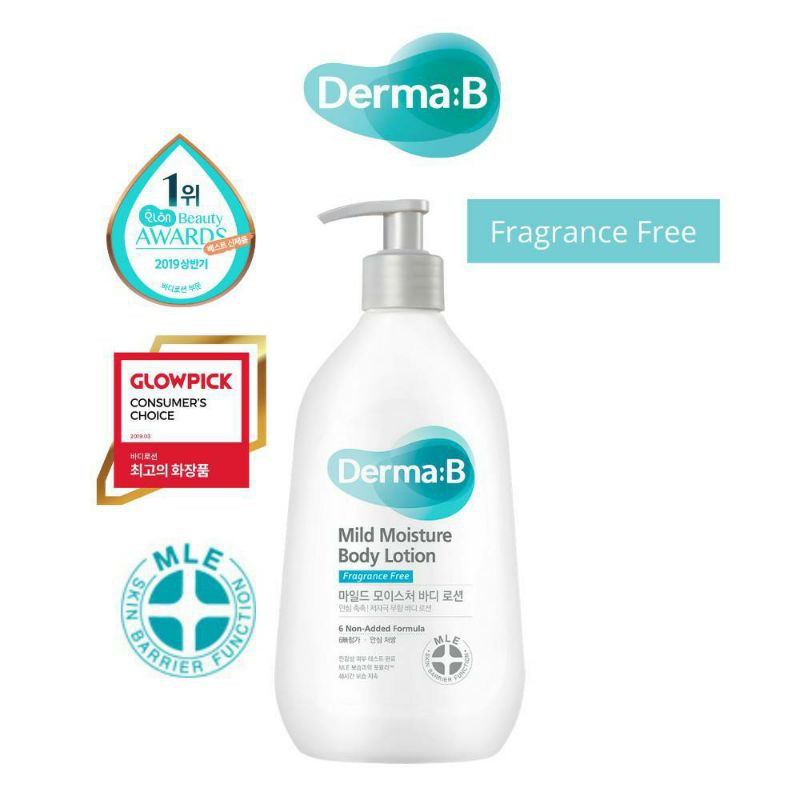 Derma:B Mild Moisture Body Lotion 400 ml.