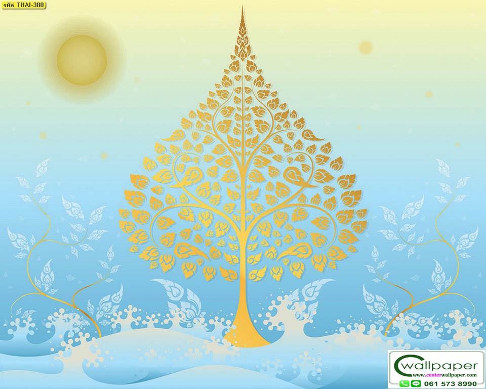วอลเปเปอร์ลายต้นโพธิ์ THAI-388