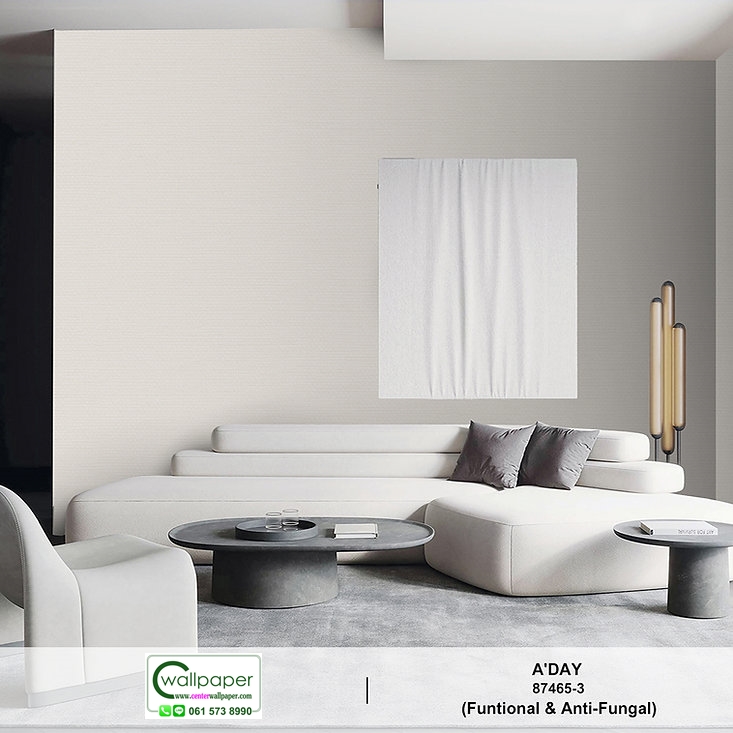 วอลเปเปอร์ลายผ้าสีครีม No.87465-3