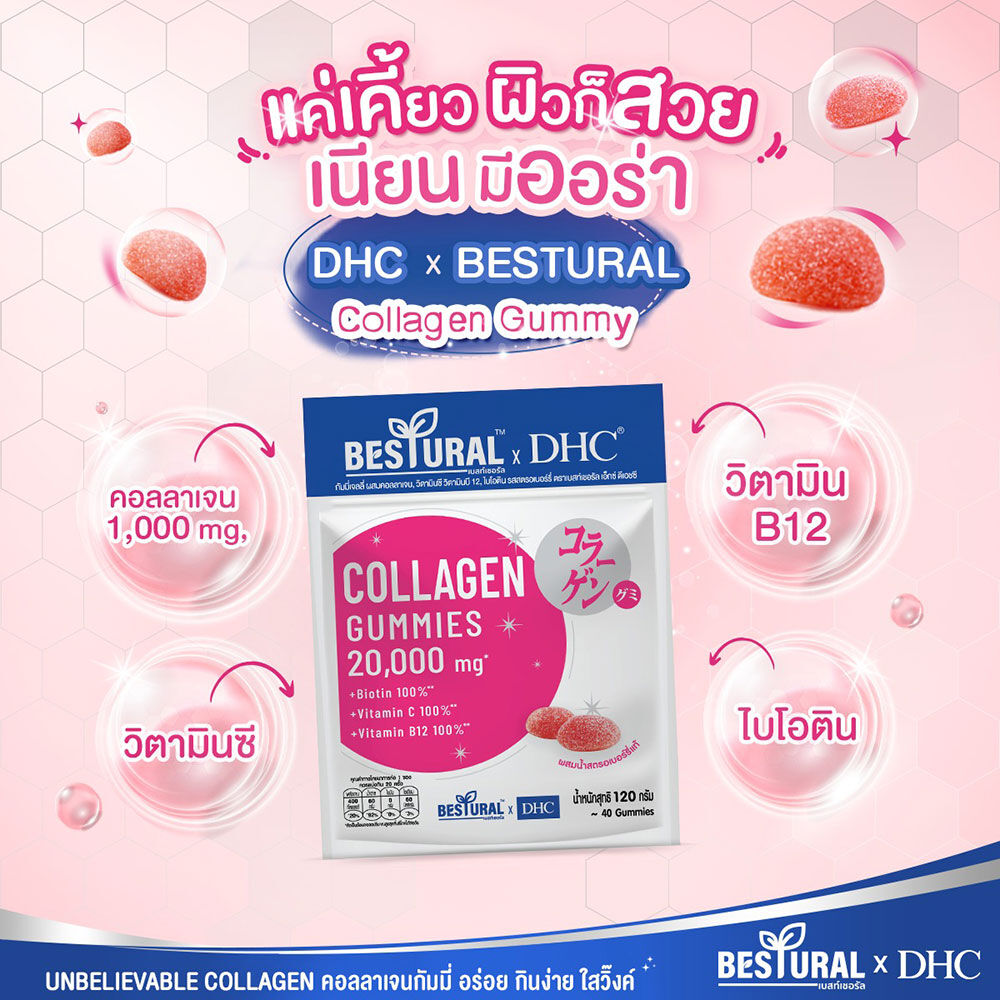 DHC X Bestural Collagen Gummy 20 Days (120 g. x 40 Gummies)