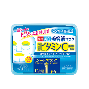 Kose Cosmeport Clear Turn Essence Mask Vitamin C 30 แผ่น