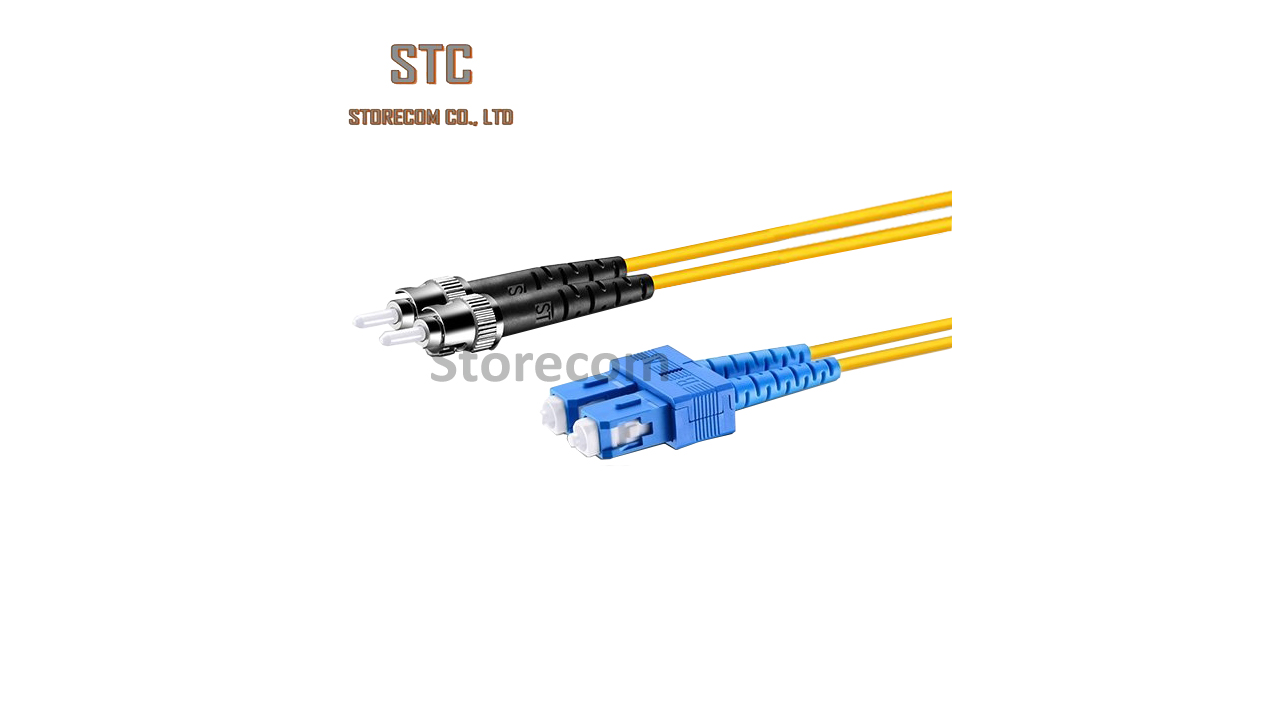 ST-SC Fiber optic patch cord SM, 9/125μm, Duplex 3.0 mm jacket LSZH