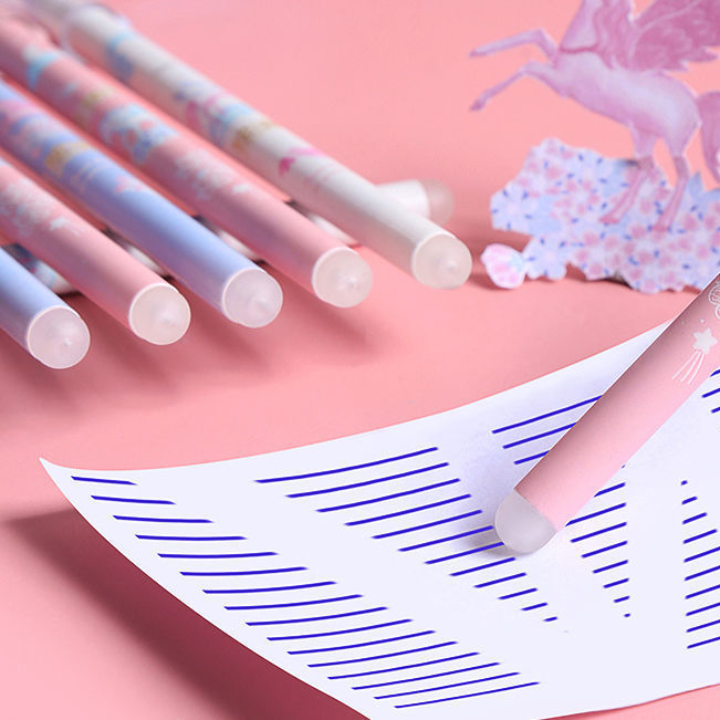 ⭐ปากกาลบได้🌈สาวน้อยตุ๊กตา ไส้สีน้ำเงิน 0.5📌สุ่มคละลาย ด้ามละ 4 บาท✔️พร้อมส่งOhwowshop หลากสี ปากกาเจล เครื่องเขียน