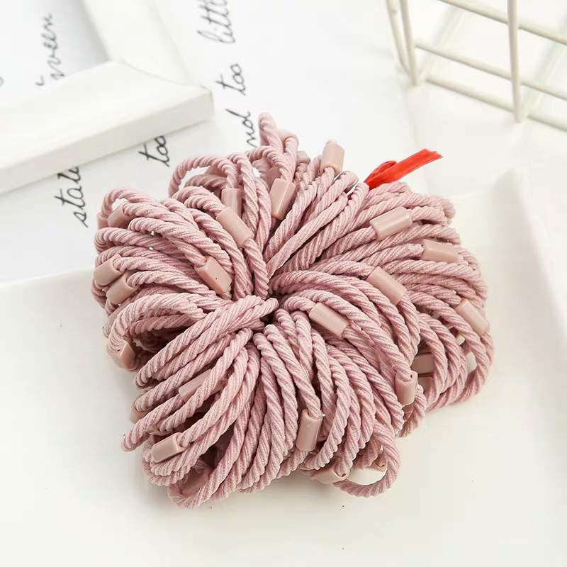 ⭐ยางยืดรัดผม⭐สายถัก🌈สายหลากสี🌈 3cm📌สุ่มคละสี ✔️พร้อมส่งในไทย หนังยางรัดผมเกาหลี ยางมัดผม ยางยืดรัดผม