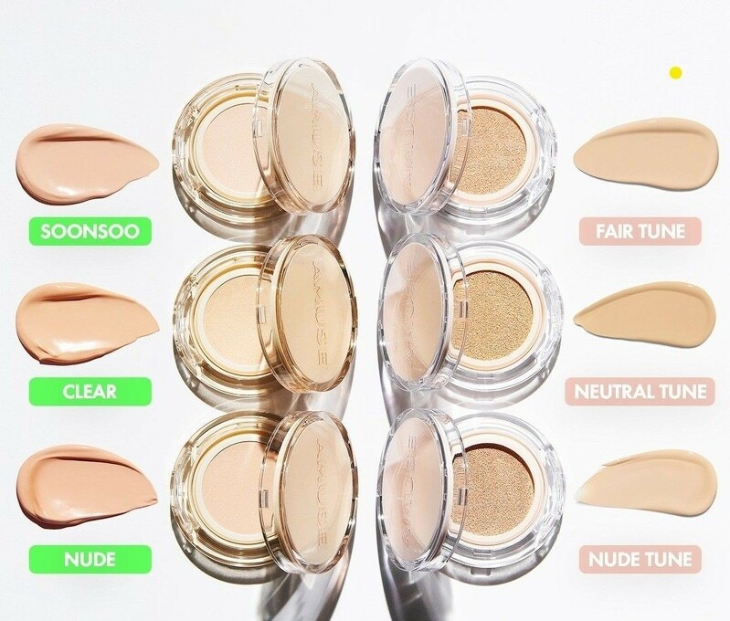 AMUSE Dew Jelly Vegan Cushion SPF38 PA+++ 15 g. #1.5 Clear Undertone เหลือง