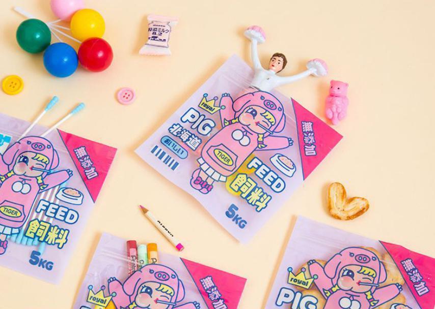 🌈ถุงเก็บอุปกรณ์ลายการ์ตูน 13.5x13.5 cm ชิ้นละ 2 บาท 📌เลือกแบบสินค้าได้ ✔️พร้อมส่ง Ohwowshop ถุง เก็บของ พลาสติก