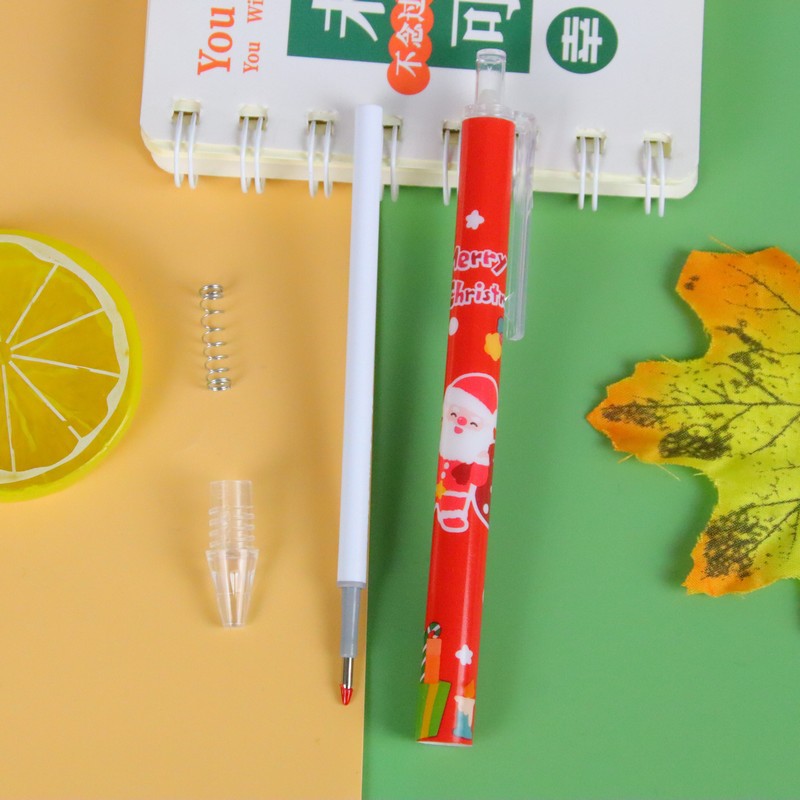 🎄🌈ปากกากด เจลดำ⭐🎄ลายการ์ตูนคริสต์มาส⚫ไส้สีดำ 0.5📌เลือกลาย ด้ามละ 5 บาท ✔️พร้อมส่ง Ohwowshop เครื่องเขียน christmas ปากกา