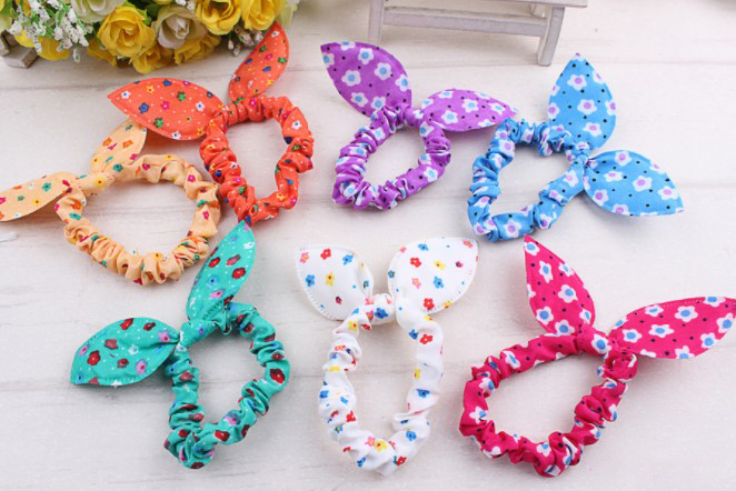 🐰ยางยืดรัดผมหูกระต่าย (สุ่มลาย) ชิ้นละ 2 บาท ✔️พร้อมส่ง Ohwowshop หนังยางรัดผมเกาหลี ยางรัดผมไสต์เกาหลี มัดผม