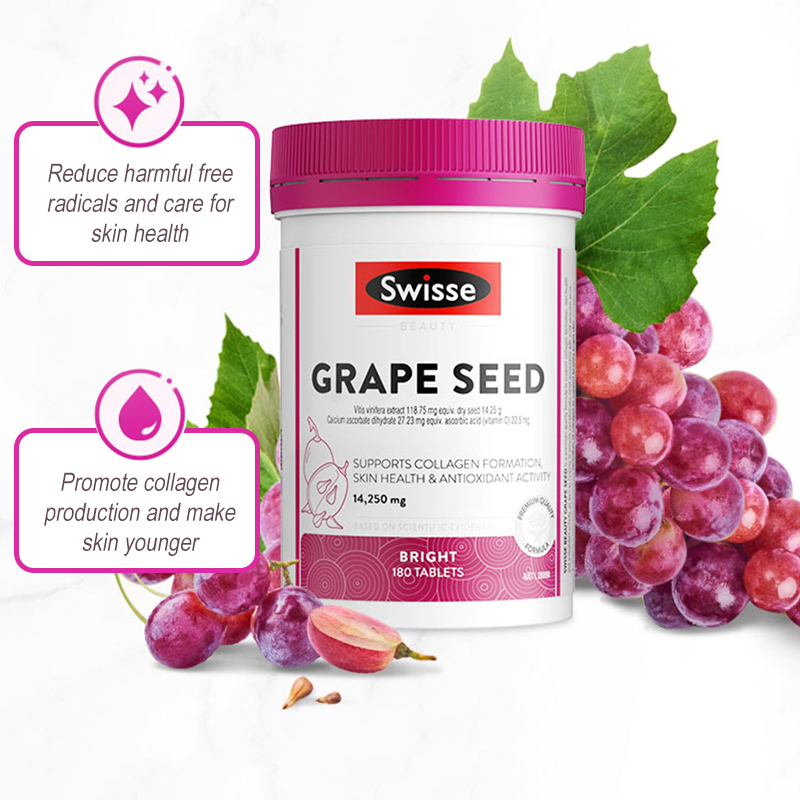 Swisse Grape Seed 14,250 mg. ขนาด 180 เม็ด