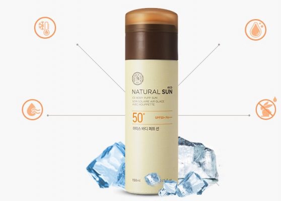 The Faceshop Natural Sun Eco Ice Puff Sun For Body SPF 50+ PA+++