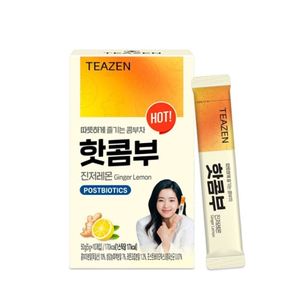 Teazen Kombucha #Ginger Lemon (1 กล่อง 10 ซอง)