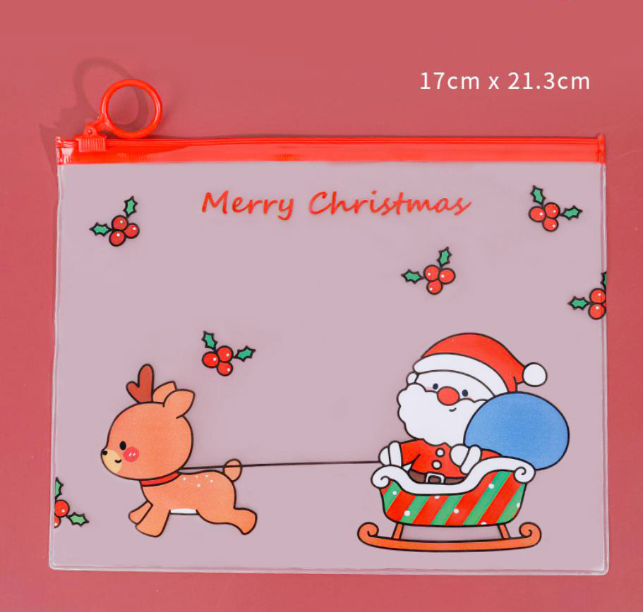 ซองใส่เครื่องเขียนลาย Merry Christmas A5 17x22.4 ชิ้นละ 4 บาท ✔️พร้อมส่ง (🎲คละลาย) Ohwowshop (Z27)