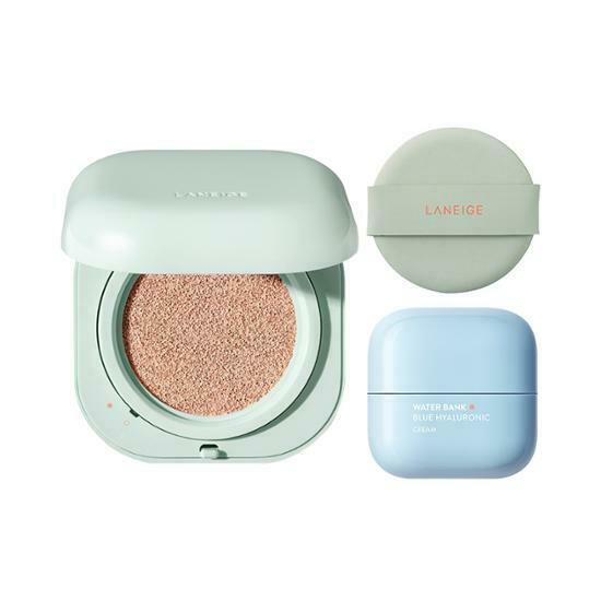 Laneige Neo Cushion Matte 21N + Blue Hyaluronic Cream + Puff Set