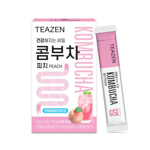 Teazen Kombucha #Peach (1 กล่อง 10 ซอง)